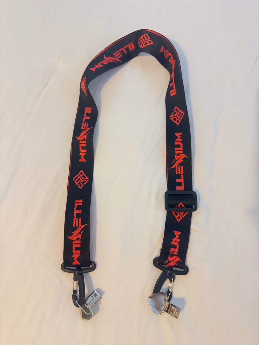 Illenium Black Strap with Red Logo Lanyard